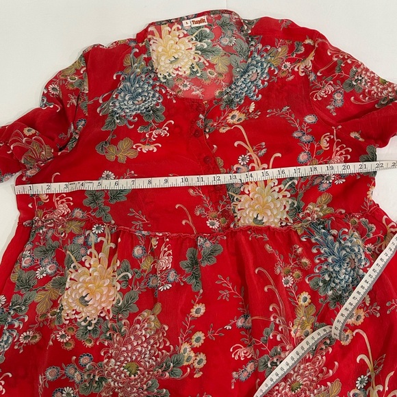 Tianello floral Print Blouse size Large - Picture 5 of 12